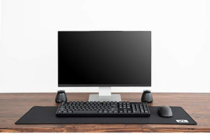 XL Mouse Pad - Large Extended Gaming Desk Mousepad (800x300x3mm) - Nonslip Rubber Base and Water Spill Resistant Desktop Keyboard Mouse Mat - Anti-Fray Cloth - Black - size: X-Large (31.5"x12")