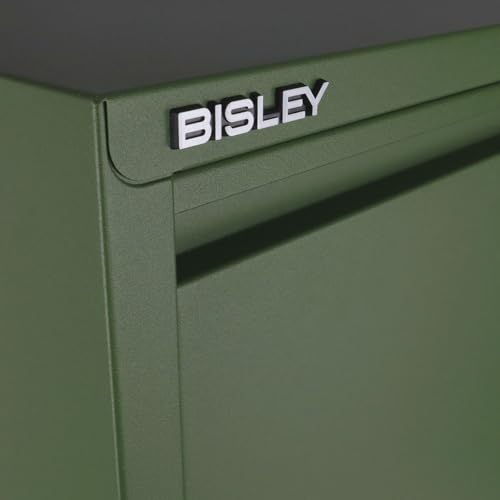 Bisley 2-Drawer Flush Front Vertical File Cabinet - Olive Green - color: Olive Green, size: 2 Drawer