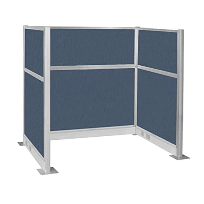 Versare Pre-Configured Hush Panel Electric Cubicle | Workstation Divider Walls | Cubicle Privacy Panels | Office Partition Walls - color: Ocean, size: 6' x 4' Single