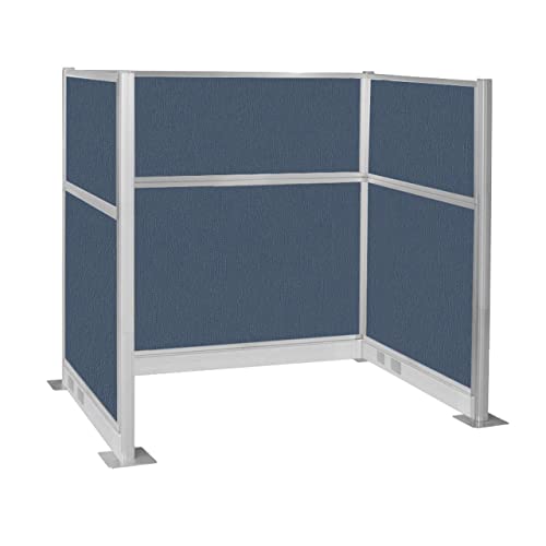 Versare Pre-Configured Hush Panel Electric Cubicle | Workstation Divider Walls | Cubicle Privacy Panels | Office Partition Walls - color: Ocean, size: 6' x 4' Single