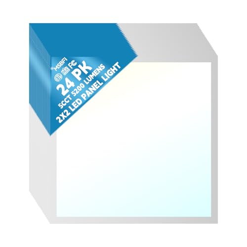 2x2 LED Flat Panel Light Drop Ceiling Office Fixture,5 CCT 3000K-6500K Adjustable & 5 Wattage Selectable, 0-10V Dimmable, 2X2 LED Flush Mount Ceiling Light,ETL Listed 24 Pack - size: 2x2FT-24Pack