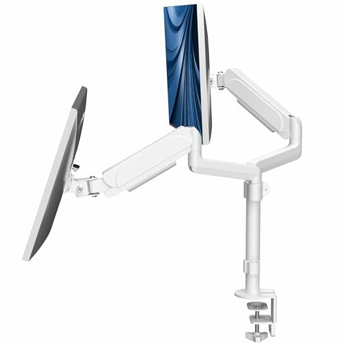 VIVO White Dual Monitor Desk Mount for 17-32 in Screens, STAND-V002KW - color: White, size: Dual Mount