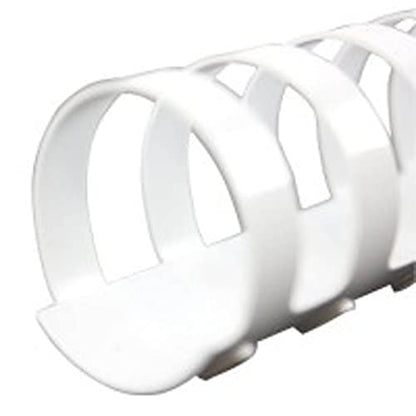Plastic Binding Combs White 1/4-inch Diameter (6.4mm) 19-Rings 1000/case | 9:16 Pitch for 19-hole punch pattern in 11-inch Spine, Won’t Chip, Peel, Scratch or Discolor, Glossy White Finish, Durable