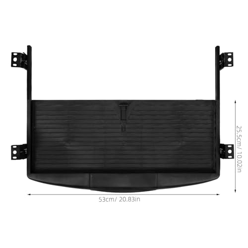 Homoyoyo Desk Keyboard Mouse Drawer with Sliding Pull-Out Design, Space Saving Plastic and Metal Keyboard Tray for Office Workstation, Practical Black Desk Extender for Office Workers