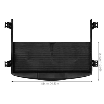 Homoyoyo Desk Keyboard Mouse Drawer with Sliding Pull-Out Design, Space Saving Plastic and Metal Keyboard Tray for Office Workstation, Practical Black Desk Extender for Office Workers