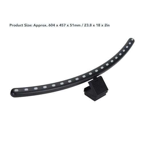 2 in 1 RGB Monitor Light Bar, Curved Computer Monitor Lamp Bar with Dual Light Source, Voice - Activated Musical Rhythm & Eye - Caring Dimmable Backlight for Office