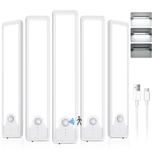 Pak 8 Inch LED Motion Sensor Under Cabinet Closet Light 5 Pack Rechargeable