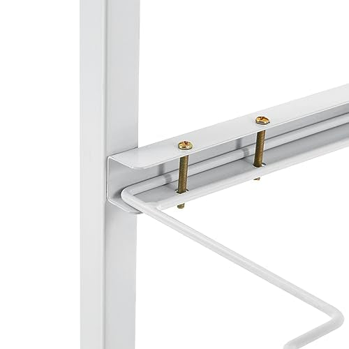 2 Tiers Metal Rolling File Carts with Wheels,Hanging Files Movable Pull-Out Folder Rack,Drawer File Cabinet Movable Pull-Out File Cabinet for Office, Classroom, Home Study, or Printer Room