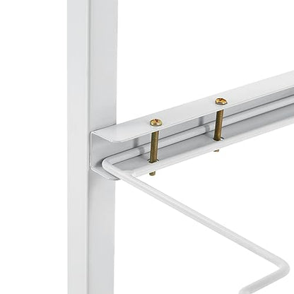 2 Tiers Metal Rolling File Carts with Wheels,Hanging Files Movable Pull-Out Folder Rack,Drawer File Cabinet Movable Pull-Out File Cabinet for Office, Classroom, Home Study, or Printer Room