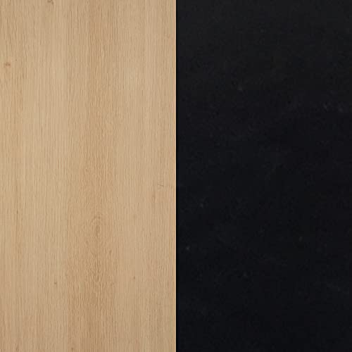 Nathan James Theo Industrial Open Shelf Bookcase with Accent Rattan Drawers Light Oak Wood, Matte Black Frame, Set of 3 - color: Theo Light Oak/Black, size: Set of 3