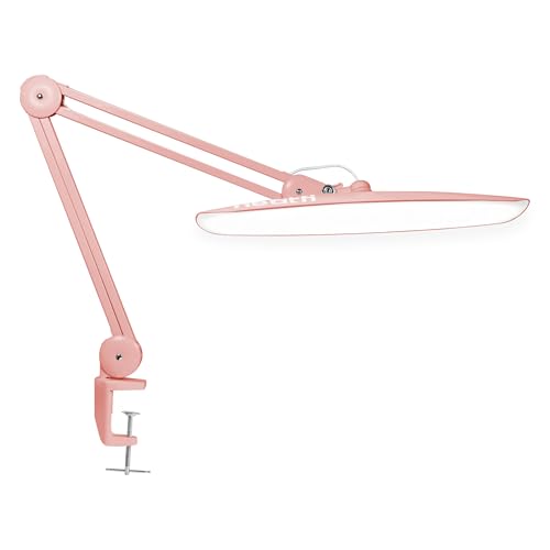 Neatfi LED Desk Lamp, 2200 Lumens, 24W, 20-Inch Head (Rose Gold) - color: Rose Gold, size: Non-CCT with Clamp