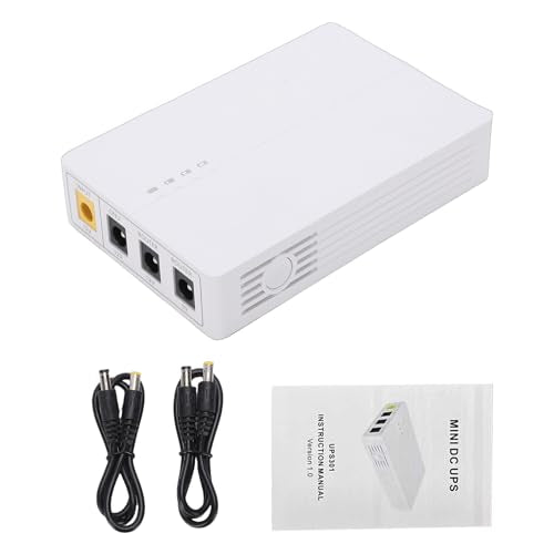 UPS Battery Backup, 6000mAh Uninterruptible Power Supply with 9V and Dual 12V DC Outputs for Router Modem Home Office Outdoor Networking Devices