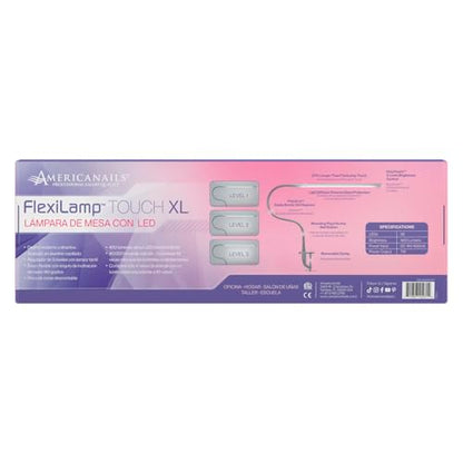 Americanails FlexiLamp Touch XL - LED Table Desk Lamp - Removable Clamp - Adjustable Lighting for Nail Stations - Manicure Table Light - Flexible Arm – 3 Brightness Levels - Touch Sensor - 400 Lumens - size: XL