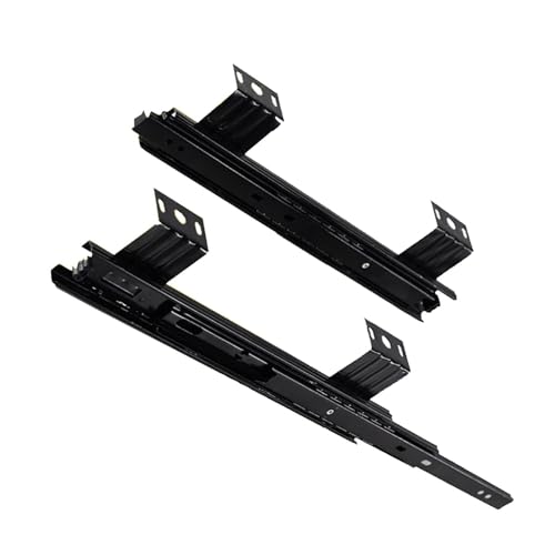 Keyboard Slides Under Desk Heavy Duty 1 Pair ， 10inch/12inch Desk Keyboard Drawer Tray Slide Rail Track- Can Support 40kg- 3 Fold Extension -Black (Size : 240mm/10inch) - size: 240mm/10inch