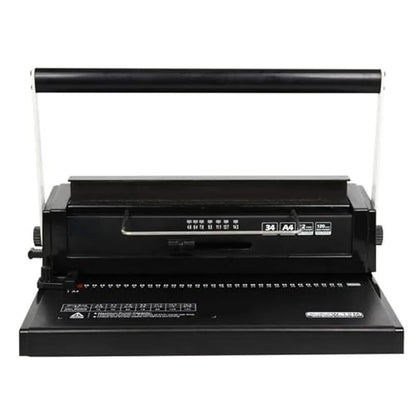 Iron Ring Binding Machine 34 Hole Loose Leaf Iron Ring Punching Machine Double Coil Manual Wire Binding Machine,Easy and Safe to Use