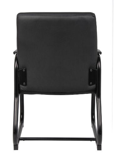 Boss Office Products Heavy Duty Caressoft Guest Chair in Black, 350 lbs. (B709) - style: Modern