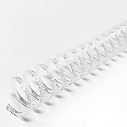 Binditek Plastic Spiral Binding Coils, 12 mm, 4:1 Pitch, Clear, 50 Pack - size: 12mm, style: 50P , Clear
