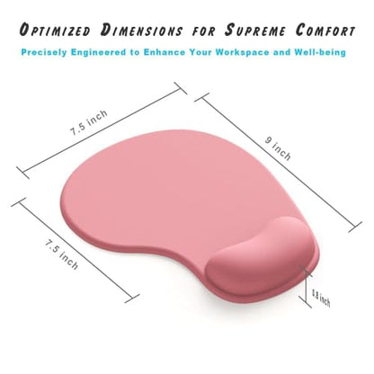 Office Mousepad with Gel Wrist Support - Ergonomic Gaming Desktop Mouse Pad Wrist Rest - Design Gamepad Mat Rubber Base for Laptop Computer -Silicone Non-Slip Special-Textured Surface (03Black) - color: 03Black