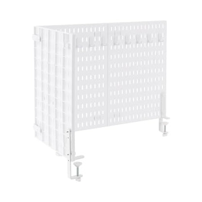 Desk Divider for Office, 3Pcs Desk Privacy Panels Tabletop Partition with 3 Clamps, Clamp On Privacy Screen Shield for Office Counter, Each Panel W11.8*H15.7in (White)