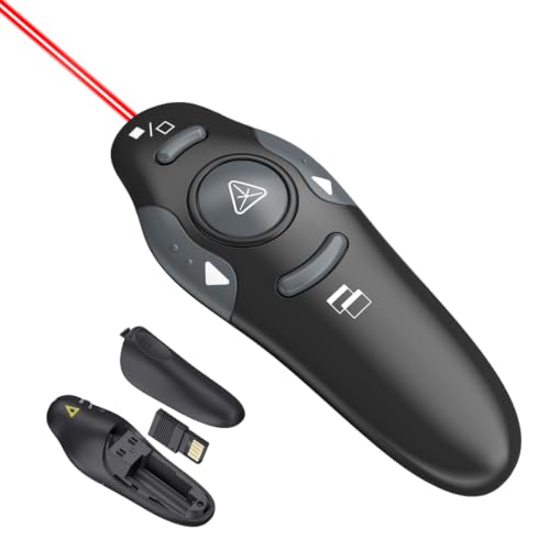 Presentation Clicker for PowerPoint, Wireless Presenter Remote USB Receiver