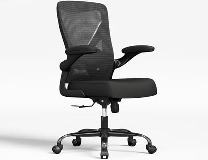 Office Chair: 330LBS Mesh Ergonomic Desk Chair Comfy with 3D Lumbar& Swivel - color: Silver Black, size: Pack of 1