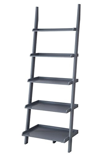 Convenience Concepts American Heritage Bookshelf Ladder, Gray - color: Grey