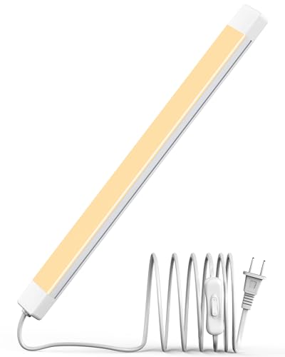 ASOKO 16" Under Cabinet LED Lights Plug in Workbench Light 700LM 2700K - color: Warm White, size: 16 Inch 1-Bar 1-Pack