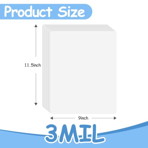 Clear Thermal Laminating Pouches 3mil Letter Size Plastic Laminator Sheets 9 x 11.5 Inch (1500 Pack) - size: 3mil 1500