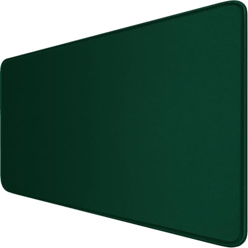 Large Gaming Mouse Pad with Stitched Edges (47.3 X 23.6 in) Waterproof - color: Green, size: 47.3L x 23.6W inches
