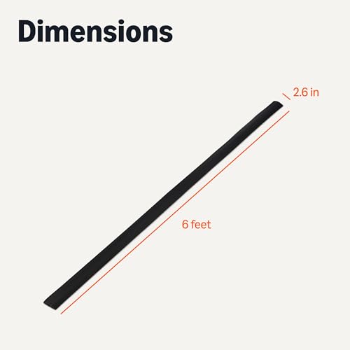 Amazon Basics Floor Cord Cover, 6ft Length, 2.6" Diameter, Cable Protector, Black (Pack of 2) - size: 72 x 2.6 x 0.6 inches (Pack of 2)