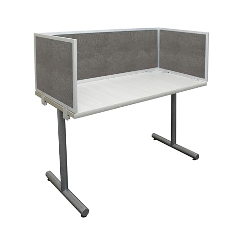 OBEX Acoustic Mounted Screen Privacy Panel Table Top Separator, Sound Blocking Desk Divider (Graphite, 18" X 48") - color: Graphite, size: 18"H X 48"W