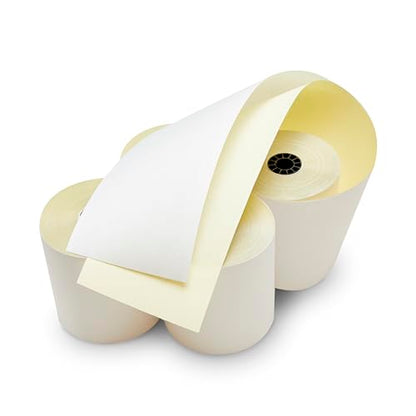 3" x 95' 2-PLY CARBONLESS WHITE/CANARY PoS RECEIPT PAPER - 50 ROLLS - size: 3" x 95' 2-Ply W/C