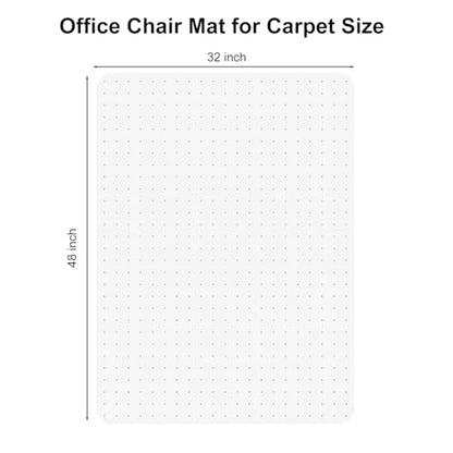 32x48 Inch Office Chair Mat for Carpet Floor, Flat Shipping
