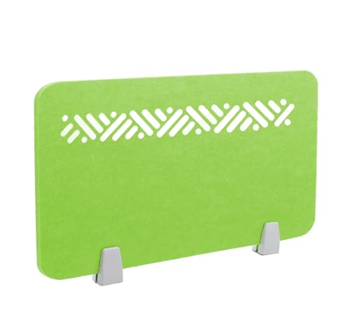 Desk Divider Acoustic Panel, Felt Desk Partition, for Office, School, Home, Noise Reduction & Visual Distraction Shield, Grass Green, 80x30cm - color: Gras Grün, size: 80x30cm