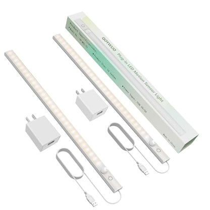 USB Plug-in Motion Sensor Light, ON/Night/Day Modes, Bright&Dimmable - color: Warm White, size: 2 * 1-Bar