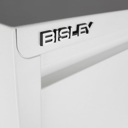 Bisley 2-Drawer Flush Front Vertical File Cabinet - Traffic White - color: Traffic White, size: 2 Drawer