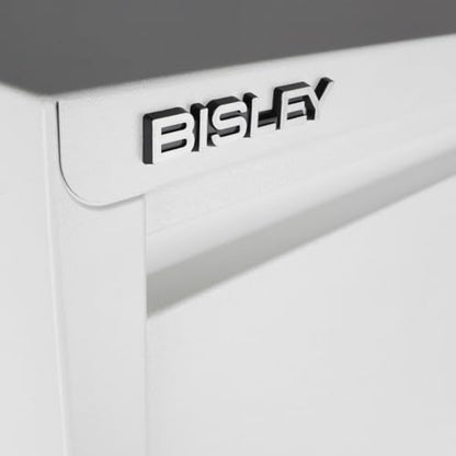 Bisley 2-Drawer Flush Front Vertical File Cabinet - Traffic White - color: Traffic White, size: 2 Drawer