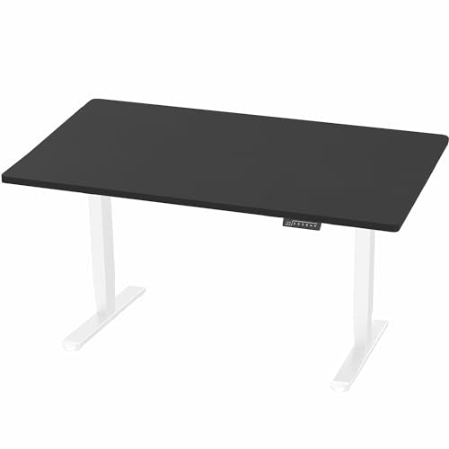 VIVO Black 55 x 28 in Standing Desk, DESK-KIT-2W55B - color: Black Top / White Frame, size: 55 x 28