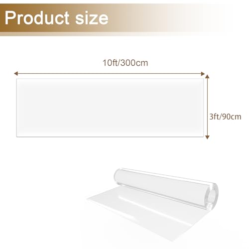 3x10ft Plastic Runner,36x120IN Clear Floor Mat,60 mil Thick Vinyl Floor Carpet,Transparent Area Rug for Entryway Kitchen Hallway - color: Clear, size: 3x10ft