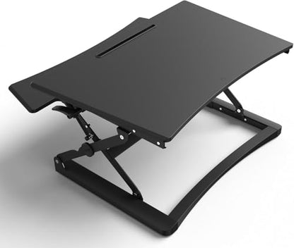 LIVEVIE Adjustable Desk Stand, Sit to Stand Workstation, Ergonomic Height Adjustable Converter, Compact & Sturdy for Home & Office, 35x22 Inches, Black