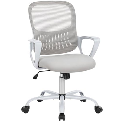 Sweetcrispy Ergonomic Office Desk Chair, Executive Mesh Computer Chair - color: Grey, size: 18.5"D