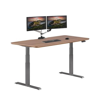 Vari Classic Electric Standing Desk – 72x30 – Walnut/Slate - color: Walnut Top / Slate Legs, size: 72 in x 30 in