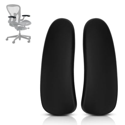 Chair Armrest Replacement for Herman Miller Classic Aeron Chair - Office Chair Arm Pads Replacement Black-1 Pair