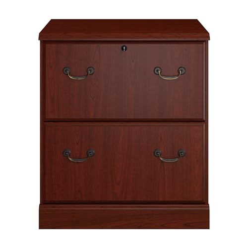 Bush Business Furniture Arlington 2 Drawer Lateral File Cabinet in Harvest Cherry, Letter, Legal, A4-Size Document Storage for Home and Professional Office