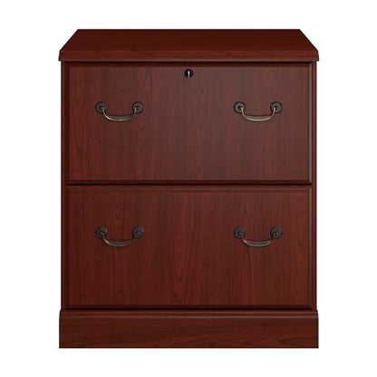 Bush Business Furniture Arlington 2 Drawer Lateral File Cabinet in Harvest Cherry, Letter, Legal, A4-Size Document Storage for Home and Professional Office