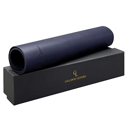 Gallaway Leather Desk Mat - Office Writing Desk Pad, Medium 24" x 14" Navy Blue, Gift Ready Elegant Computer Desk Cover Protector - color: Navy Blue, size: Medium