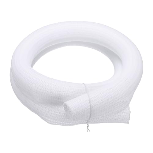 MECCANIXITY Split Sleeve Wire Loom 2" 5Ft White Self Wrapping Braided Sleeve UL94-V2 Fireproof PET Sleeving for Automotive, Home Cable Management - color: White, size: 2" x 5Ft