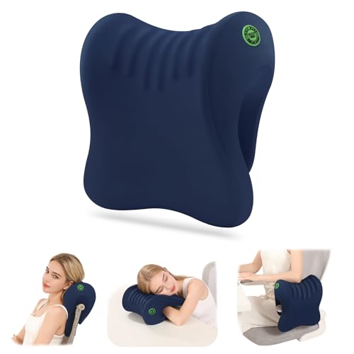 Ergonomic Office Chair Headrest, Adjustable Neck Support Pillow with Removable Washable Cover, Universal Head Rest Attachment for Office Chairs, Wheelchairs, Desk Chair Napping (Navy Blue) - color: Navy Blue