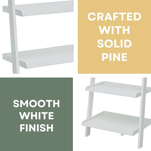 Convenience Concepts French Country Bookshelf Ladder, White - color: White