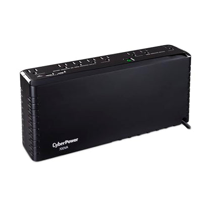 CyberPower SL700U Standby UPS Battery Backup and Surge Protector | Surge Protector, 700VA/370W, 8 Outlets, Slim Profile, UL Certified - size: 700VA, style: Slim